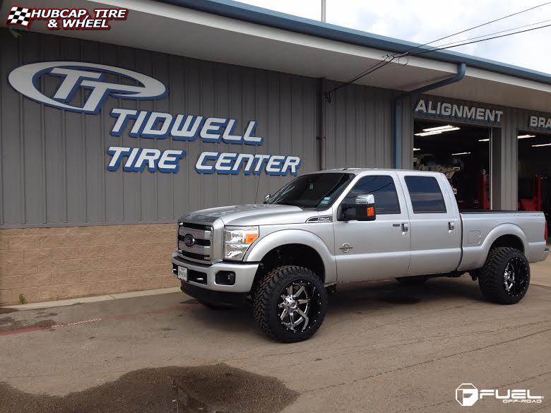 vehicle gallery/ford f 250 fuel maverick d260 0X0  Chrome with Gloss Black Lip wheels and rims